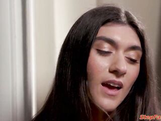 I'd like to offer the vagina test for your latin teen stepdaughter Aubry Babcock to watch if this babe gets moist from sucking wang or licking pussy