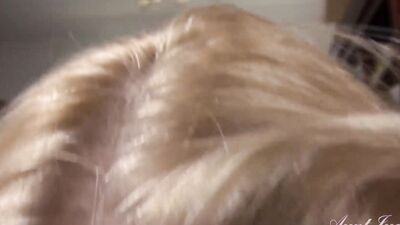 AuntJudys - Your Busty Mature Step-Auntie Alyssa Sucks Your Cock (POV)