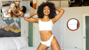 ”Black goddess Olivia Jayy banged hard by hung white dude”