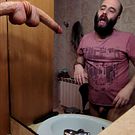 Playing whith cum on mirror 01