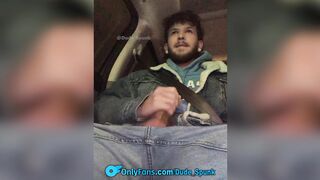 Persuaded My Heterosexual Uber Driver to Let Me Jerk Off My Wooly Pecker in His Van Then He Gave Me a Palm & Made Me Jism ENORMOUS!