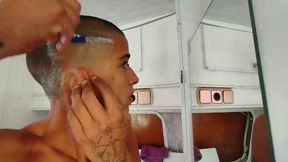 Shaving Half Of My Head Cause Im A Freak. Use Headphones To Hear All The Shaving Noises!