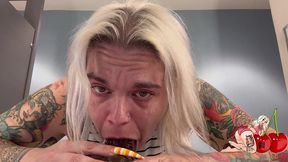 can i blow spit bubbles on your dick in the public bathroom