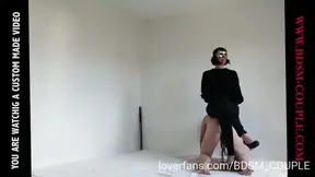 Imagine having your Cock Cage chained to the board you are kneeling on making it impossible to get up or move around. The only thing to do is to stay in possition and take what is coming. I like this…