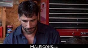 MaleIcons.com - Sam Truitt and Tony Salerno's garage-set anal fucking scene