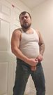 Redneck Strokes cock before work