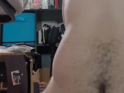 Fucking myself with a big dildo until I hit my 4th caged orgasm