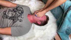 Tied and Taped Mouth Asian Foot Domination