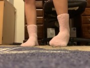 Giantess Kristine In fuzzy socks