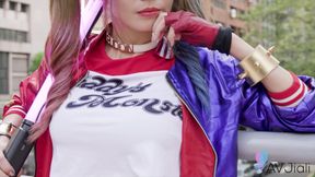 Li Zhiyan Gets Fucked at the Halloween Sex Party Dressed as Harley Quinn