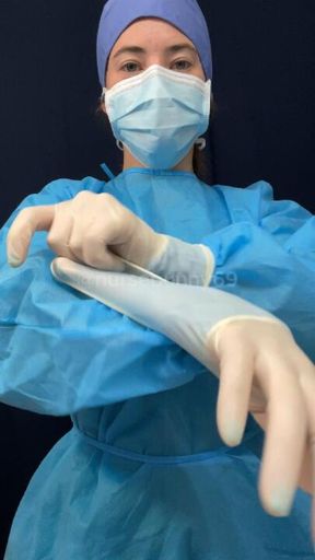 Surgical PPE Glove ASMR from Blue Scrubs