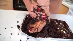 Smutty Nicole serves a dripping wet cum-filled cake in this depraved dessert delight