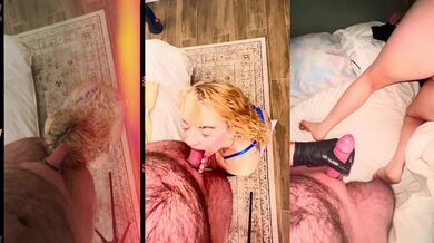 Blonde cum dump Alice loves big dicks so much