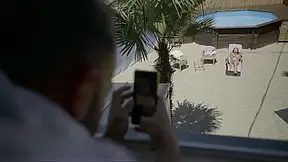 Damn HOT German MILF with big, natural breasts gets fucked by the neighbor