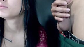 Brunette trans cutie making her lover a happy man