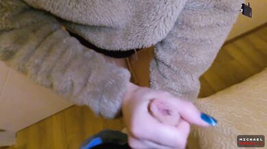 Step on her big tits and cum on that face while i film