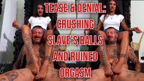 Tease & Denial: Crushing Slave's Balls and Ruined Orgasm