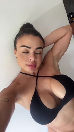 Female Onlyfans Model in Black Bikini