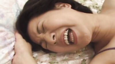 Asian MILF screams as hard cock is penetrating her tight asshole