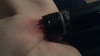 Getting my pussy sucked on with a vacuum cleaner until it swells up