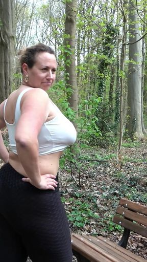 Boy Seduce German Curvy BBW Mature Kathy Deep to Suck His Dick at Public Place