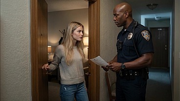 BEAUTIFUL BLONDE CARLA SEDUCES A BLACK POLICE OFFICER TO NOT PAY BAIL - INTERRACIAL SEX - PORN IN SPANISH - AI PORN