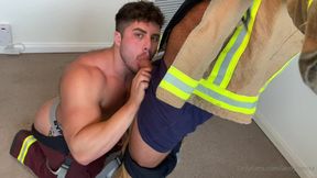 on his knees giving head gay