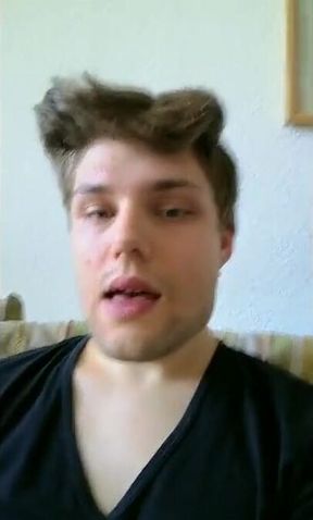 Cucumber anal play and masturbation with a twink.