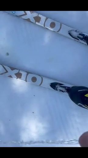 Pissing During a Nordic Ski Session