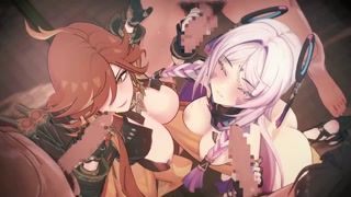 Genshin Impact Group Sex 2 - Mavuika and Citrali group sex 3D erotic anime video