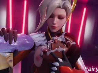 Futanari Widow x Pharah and Leniency taker POV fairy