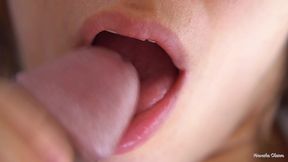her sensual lips & tongue make him cum in mouth, super closeup - veronika charm 4k