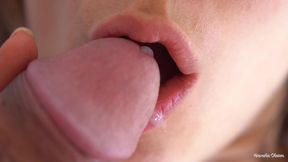 her sensual lips & tongue make him cum in mouth, super closeup - veronika charm 4k