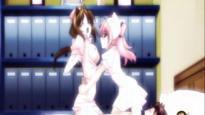 ”Young Ladies share a stud's Huge Cock - Hentaixxx”