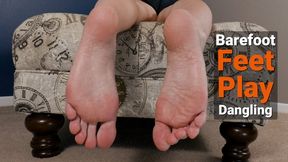 Barefoot Feet Play Dangling Off the Ottoman Close Up - Kylie Jacobsx - MP4 1080p HD