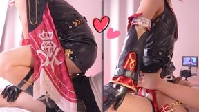 Blowjob Cowgirl Cosplay fuck with Honkai StarRail Topaz, sex hentai japanese shemale cosplayer