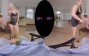 18VR Zazie Skymm & Selvaggia Babe Want Your Money And Hard Cock