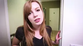 Ginger next door gives a sloppy BJ