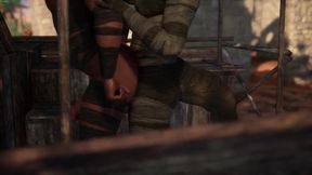 Furry monster dumps thick creampie in public gay anal orgy