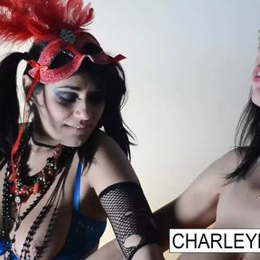 Charley Chase and busty Alia Janine fuck