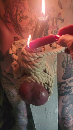 Goode Girl Flogging Balls by Candle Light Pt2