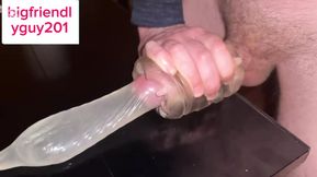 Guy Moaning while Fucking Fleshlight with Dirty Talk until Huge Cum in Water