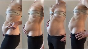 HUGE belly bloat inflation after stuffing myself and drinking soda tummy worship