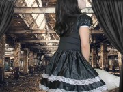 HENTAI Aibu。廃墟。メイド。電動マッサージ機でオナニー。