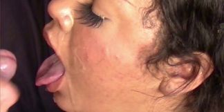 Big-titted Myla Tristebby performs a mind-blowing blowjob