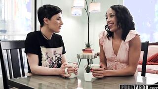 PURE TABOO Scheming Lesbo Convinces Straight Friend Alexis Tae To Banged!
