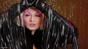 Blonde MILF in Leather Gloves and Fur: Fetish Asmr Free Video of Arya Grander - Pretty Braces Face