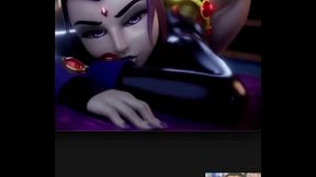 Thicc Widowmaker twerks on big cock, teases with big tits