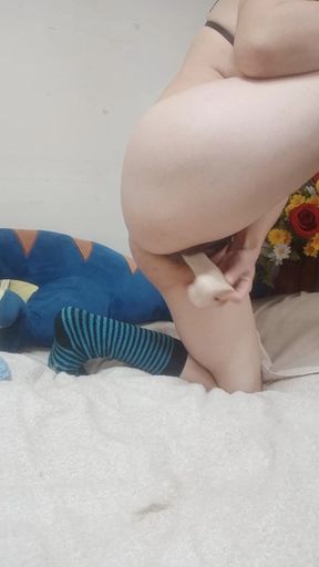 Tiny Pussy Fucking Good Dick on the Bed Her Ride Good so Sexy Nake