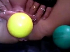 Pierced pussy pumping on webcam